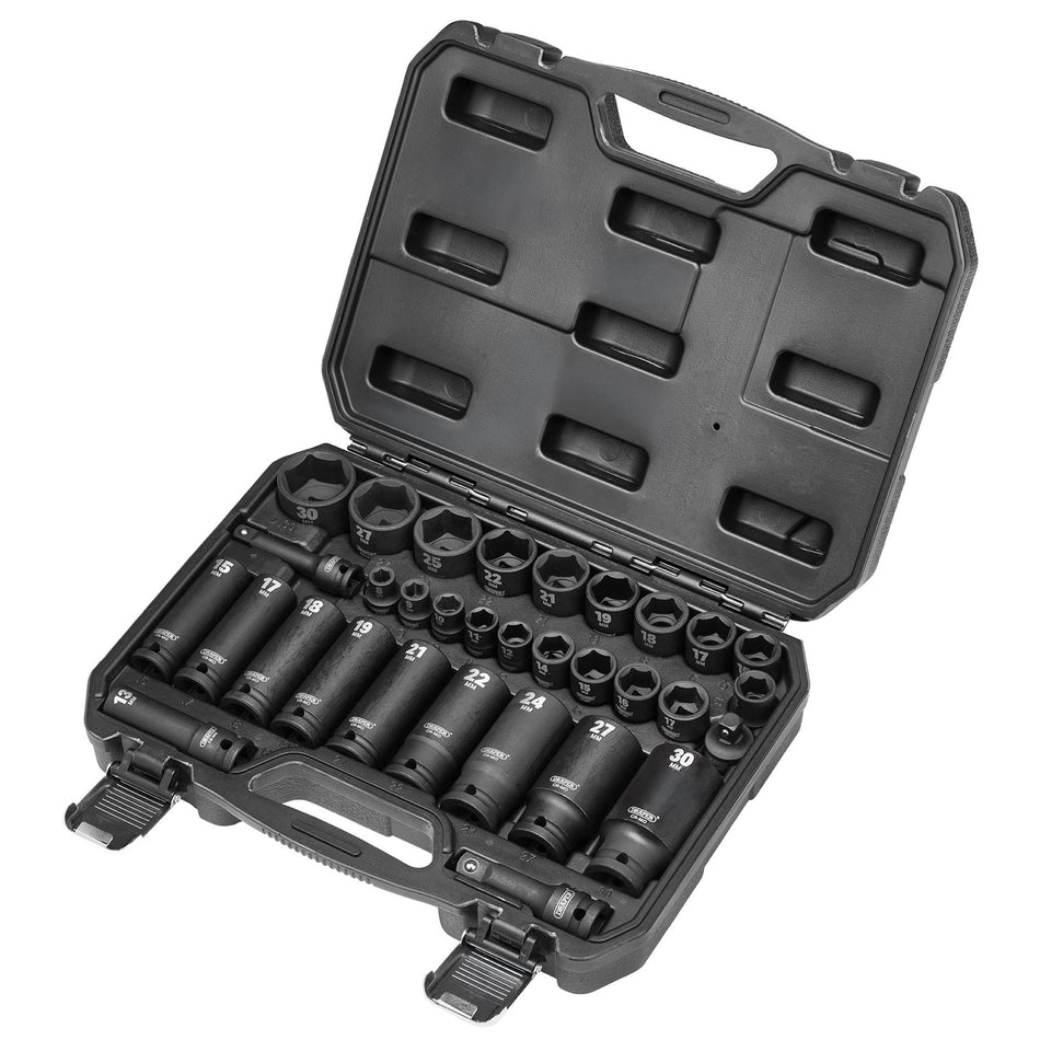 3/8" and 1/2" Sq. Dr. Impact Socket Set (32 Piece): Model No.409/32/MM