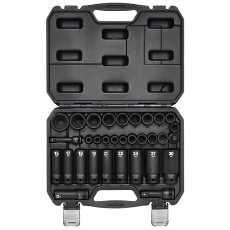 3/8" and 1/2" Sq. Dr. Impact Socket Set (32 Piece): Model No.409/32/MM