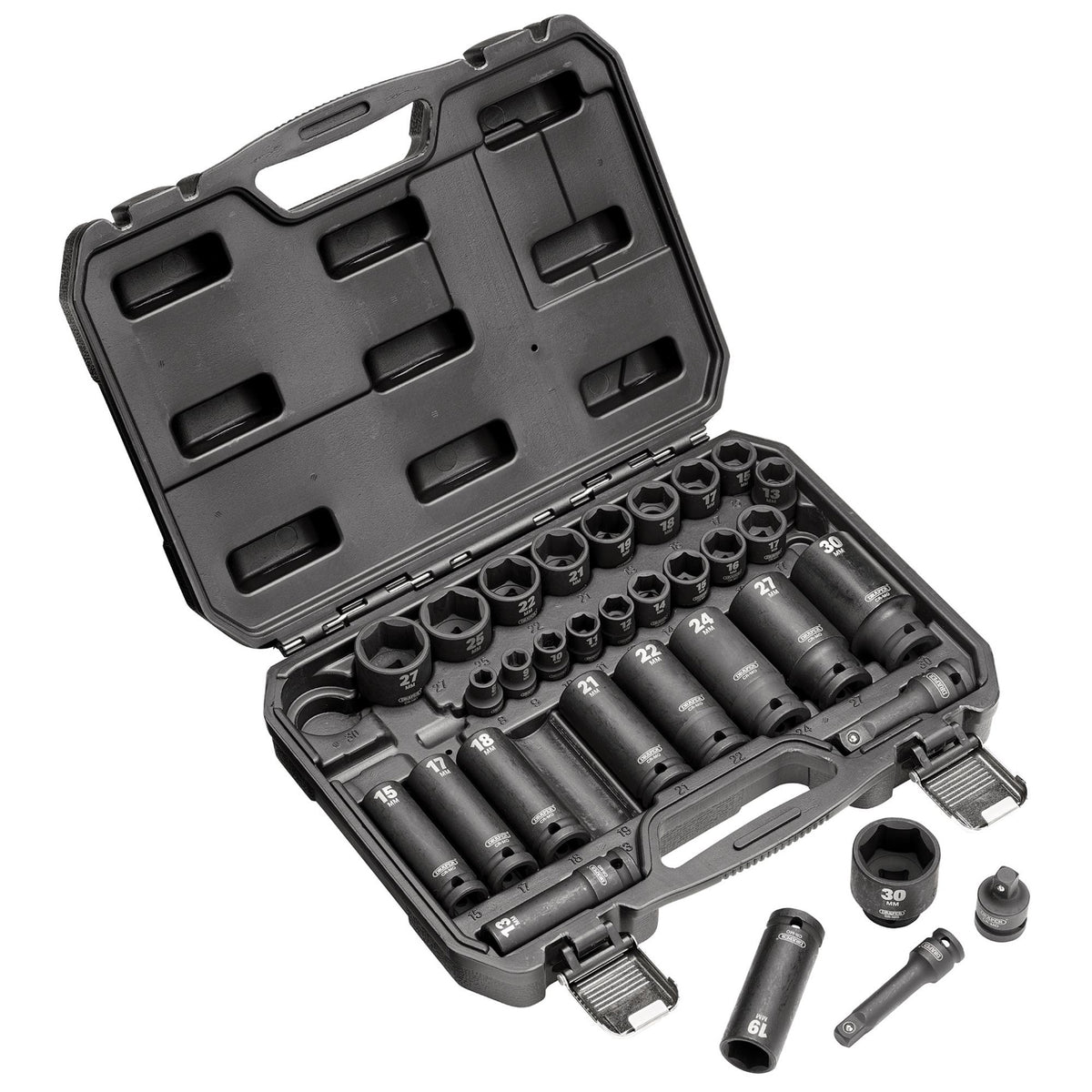 3/8" and 1/2" Sq. Dr. Impact Socket Set (32 Piece): Model No.409/32/MM