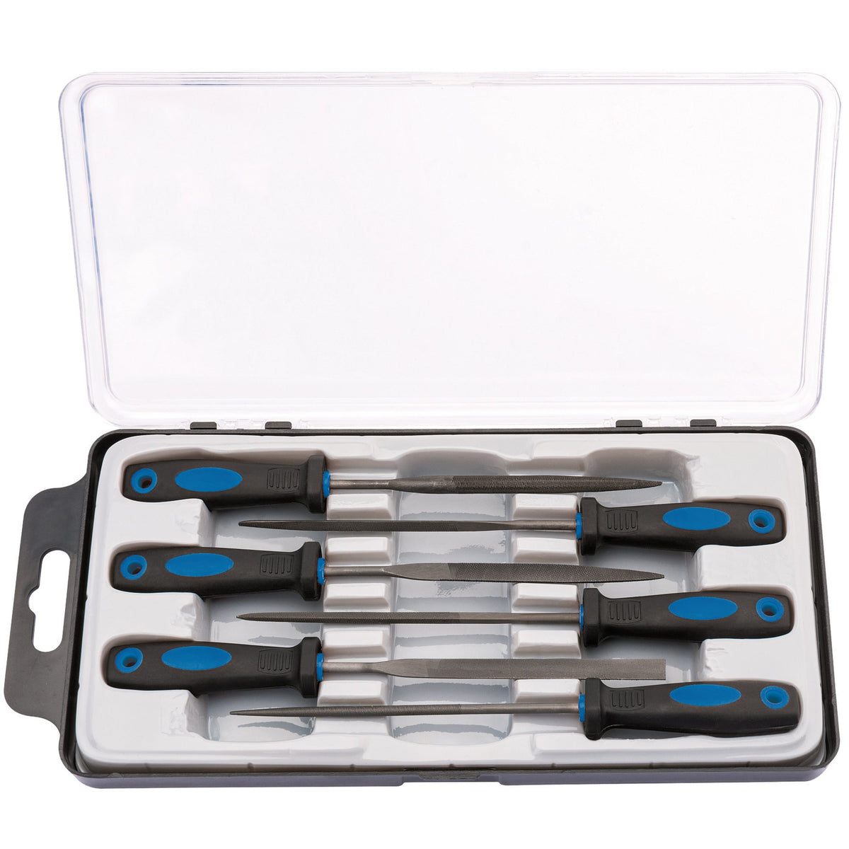 DRAPER 150mm Soft Grip Needle File Set (6 Piece): Model No. NF6/SG/B
