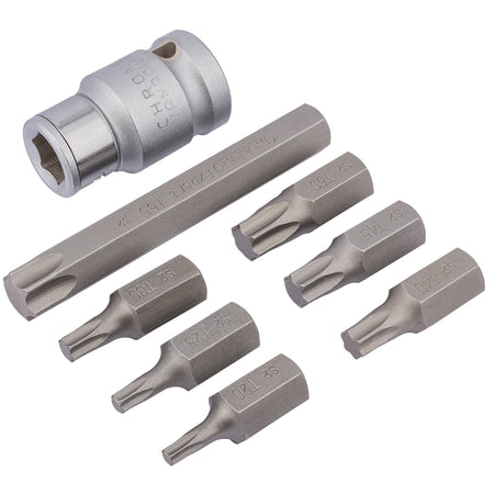 1/2" Square Drive Draper TX-STAR Bit Set (8 Piece): Model No. 3404/B