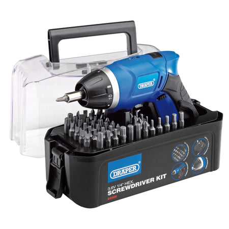 DRAPER Storm Force Cordless Li-ion Screwdriver Kit (3.6V)