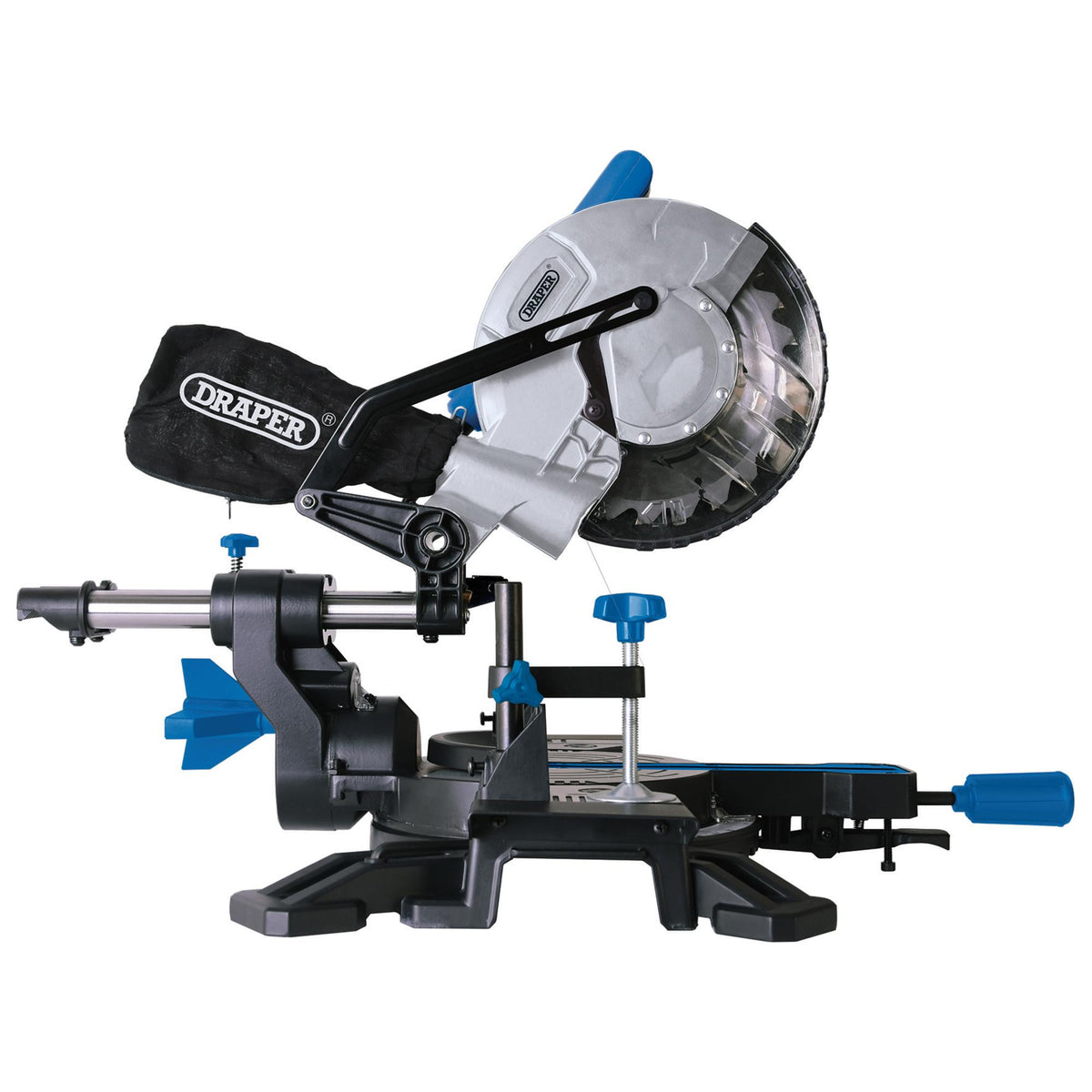 DRAPER 210mm 1500W 230V Sliding Compound Mitre Saw with Laser Cutting Guide: Model No. SMS210B