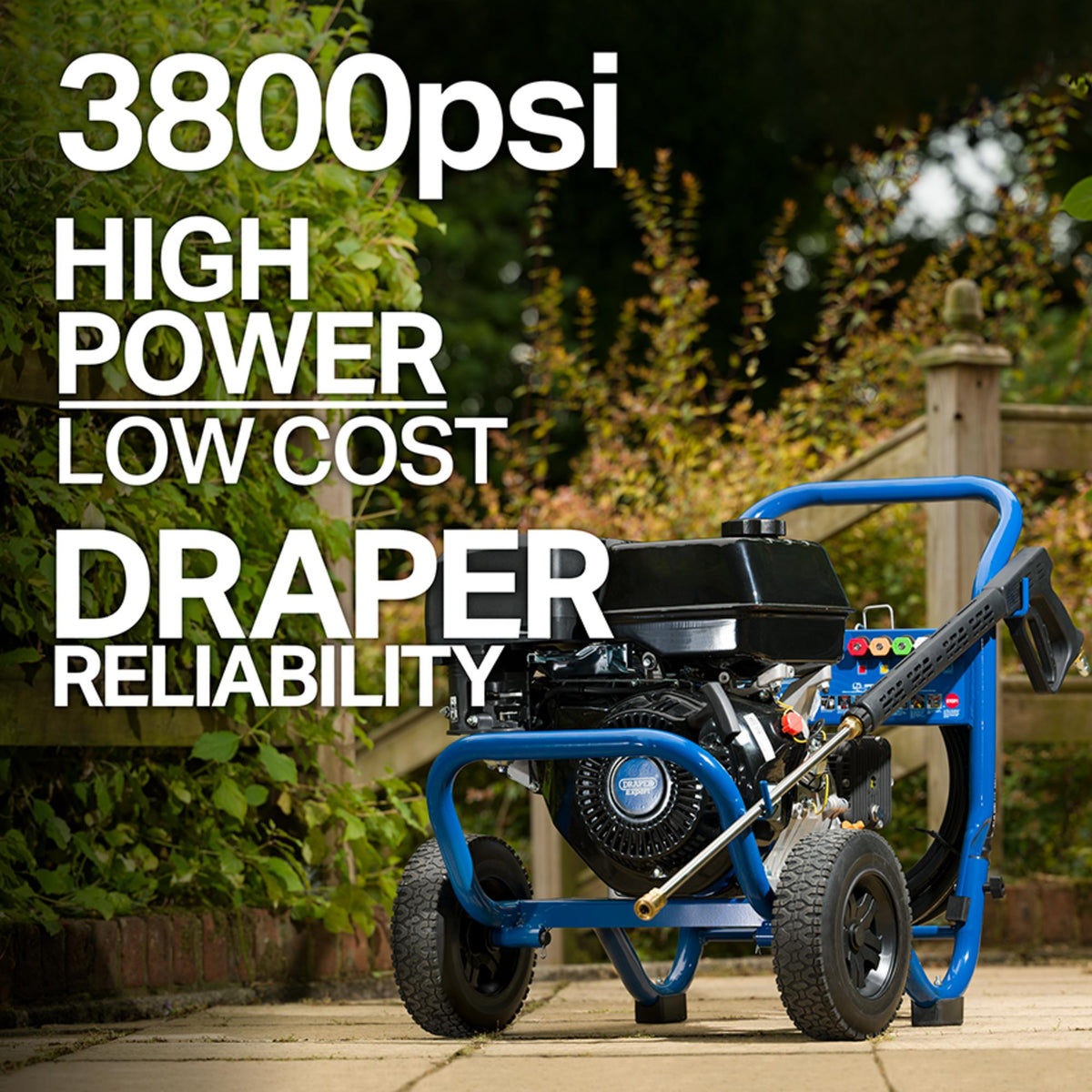 DRAPER Expert 13HP Petrol Pressure Washer: Model No. PPW1300