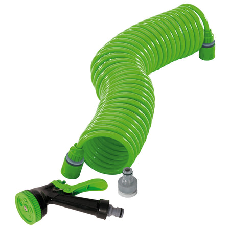 DRAPER 10M Recoil Hose with Spray Gun and Tap Connector: Model No. GCH1DD