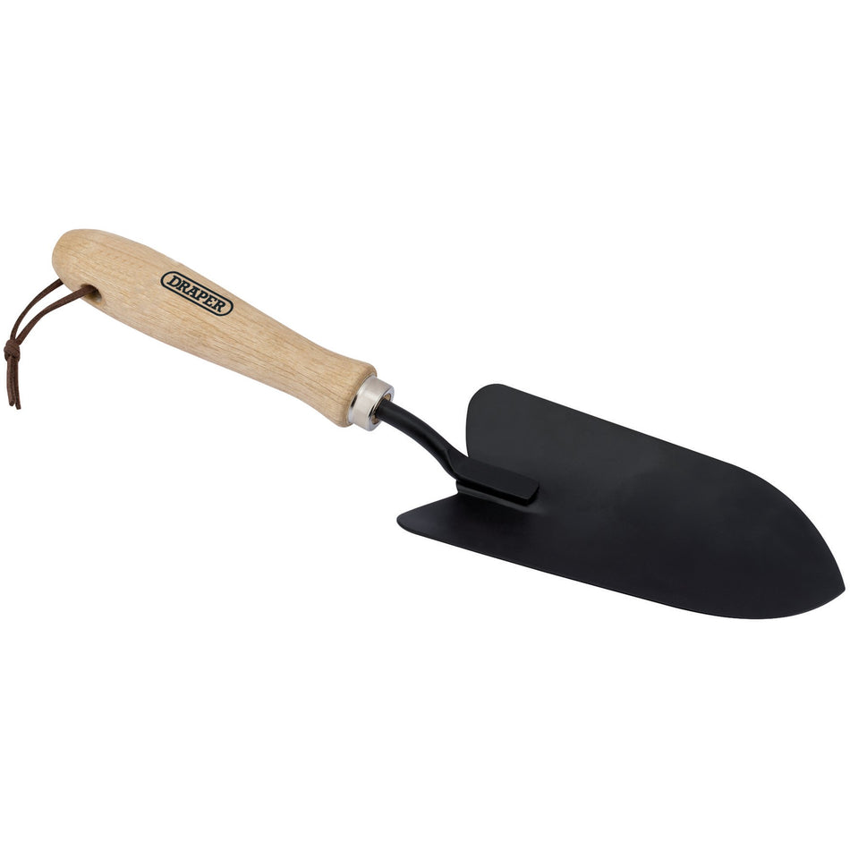 DRAPER Carbon Steel Hand Trowel with Hardwood Handle: Model No. GCSHTDD