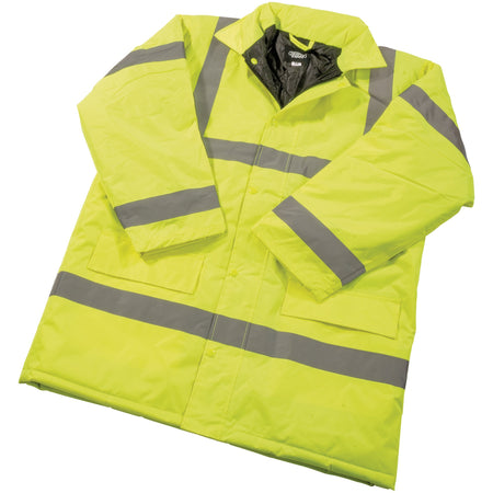 DRAPER High Visibility Traffic Jacket - Size L: Model No. HVTJA/B