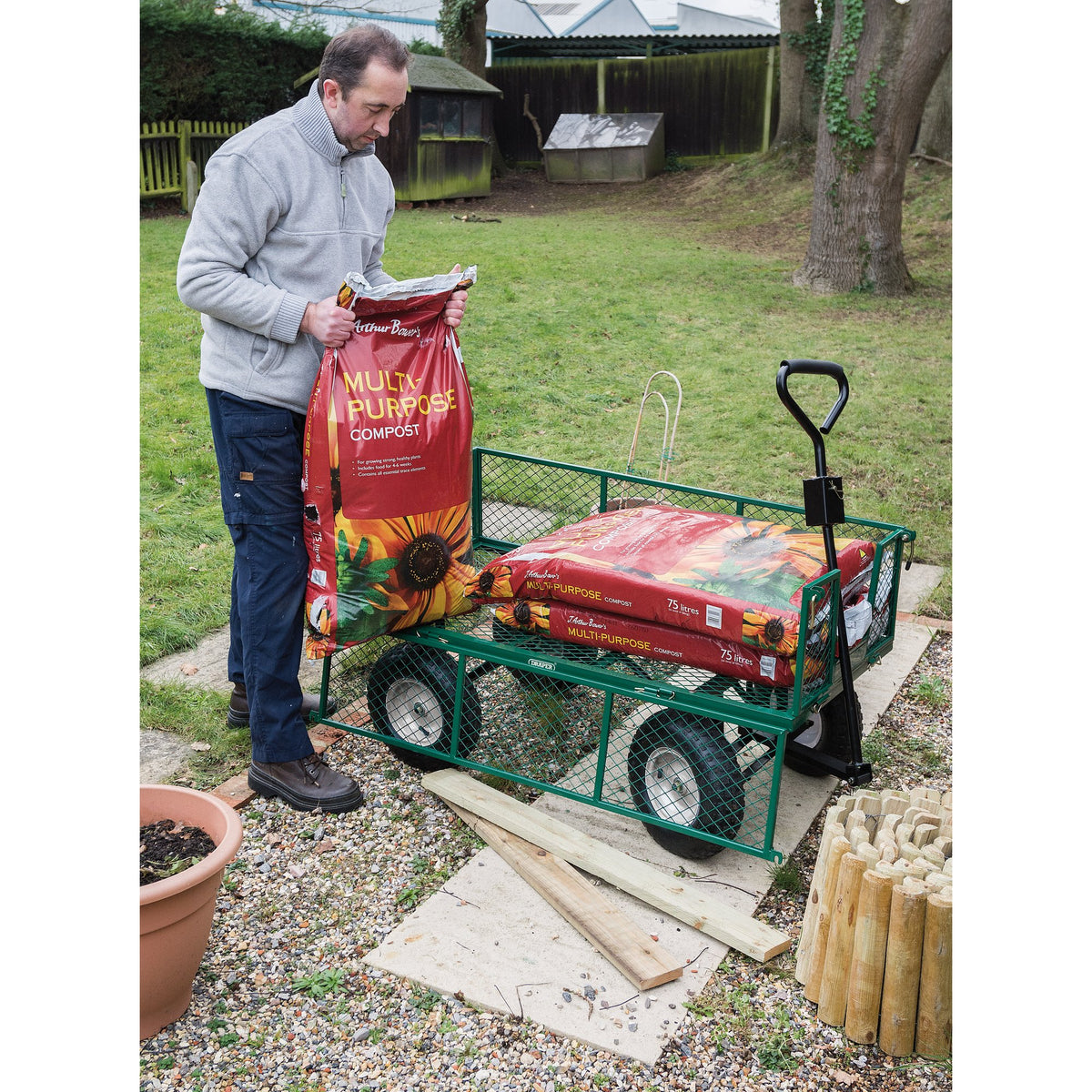 DRAPER Gardener's Heavy Duty Steel Mesh Cart: Model No. GMC/450