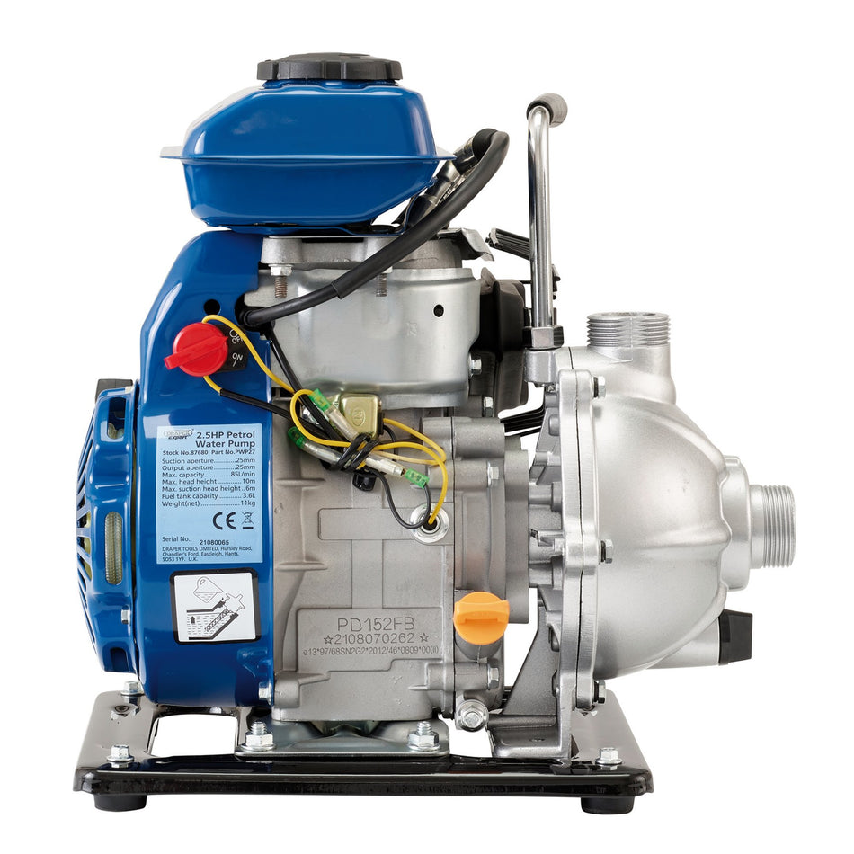 DRAPER Petrol Trash Water Pump (85L/Min): Model No. PWP27