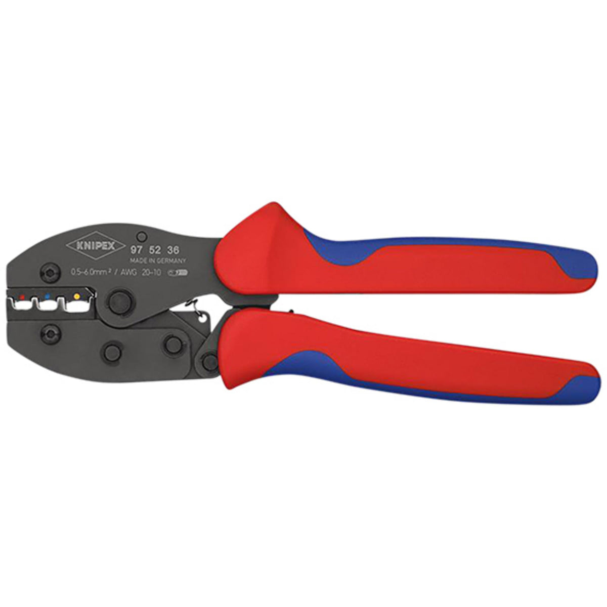 Knipex 220mm Preciforce Crimping Pliers - 0.5-6.0mm : Model No.97 52 36SB