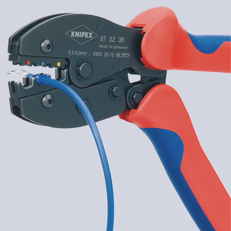 Knipex 220mm Preciforce Crimping Pliers - 0.5-6.0mm : Model No.97 52 36SB