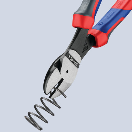 Knipex 200mm High Leverage Diagonal Side Cutter with Comfort Grip Handles : Model No.74 02 200