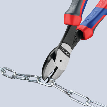 Knipex 200mm High Leverage Diagonal Side Cutter with Comfort Grip Handles : Model No.74 02 200