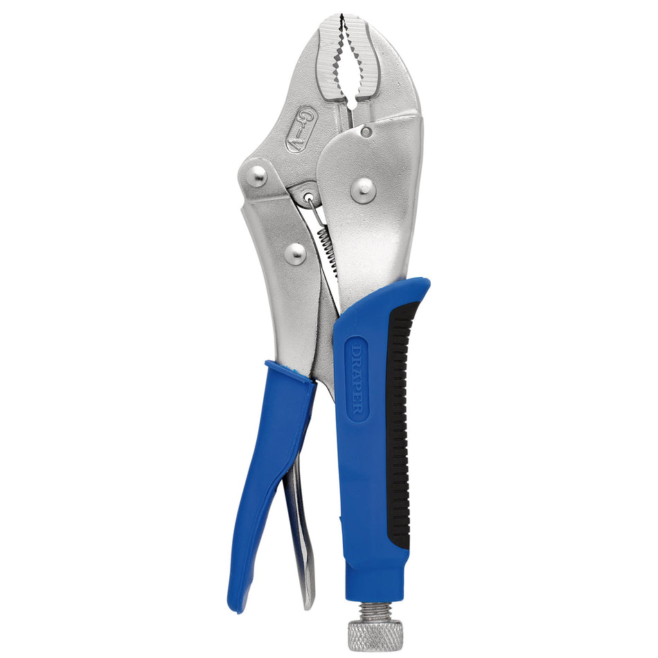 DRAPER Expert 250mm Soft Grip Curved Jaw Self Grip Pliers: Model No.9006SG