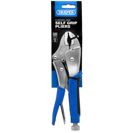 DRAPER Expert 250mm Soft Grip Curved Jaw Self Grip Pliers: Model No.9006SG