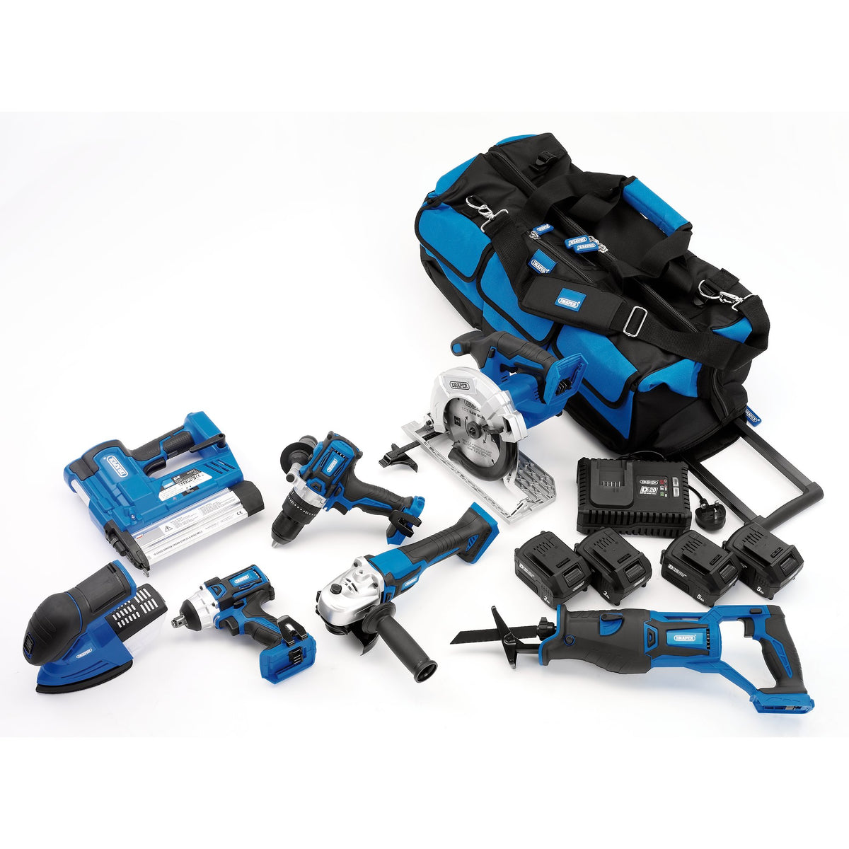 D20 20V Jumbo Kit, 7 x Power Tools, 2 x Batteries, 1 x Charger, 1 x Tool Bag : Model No. PTK12/D20
