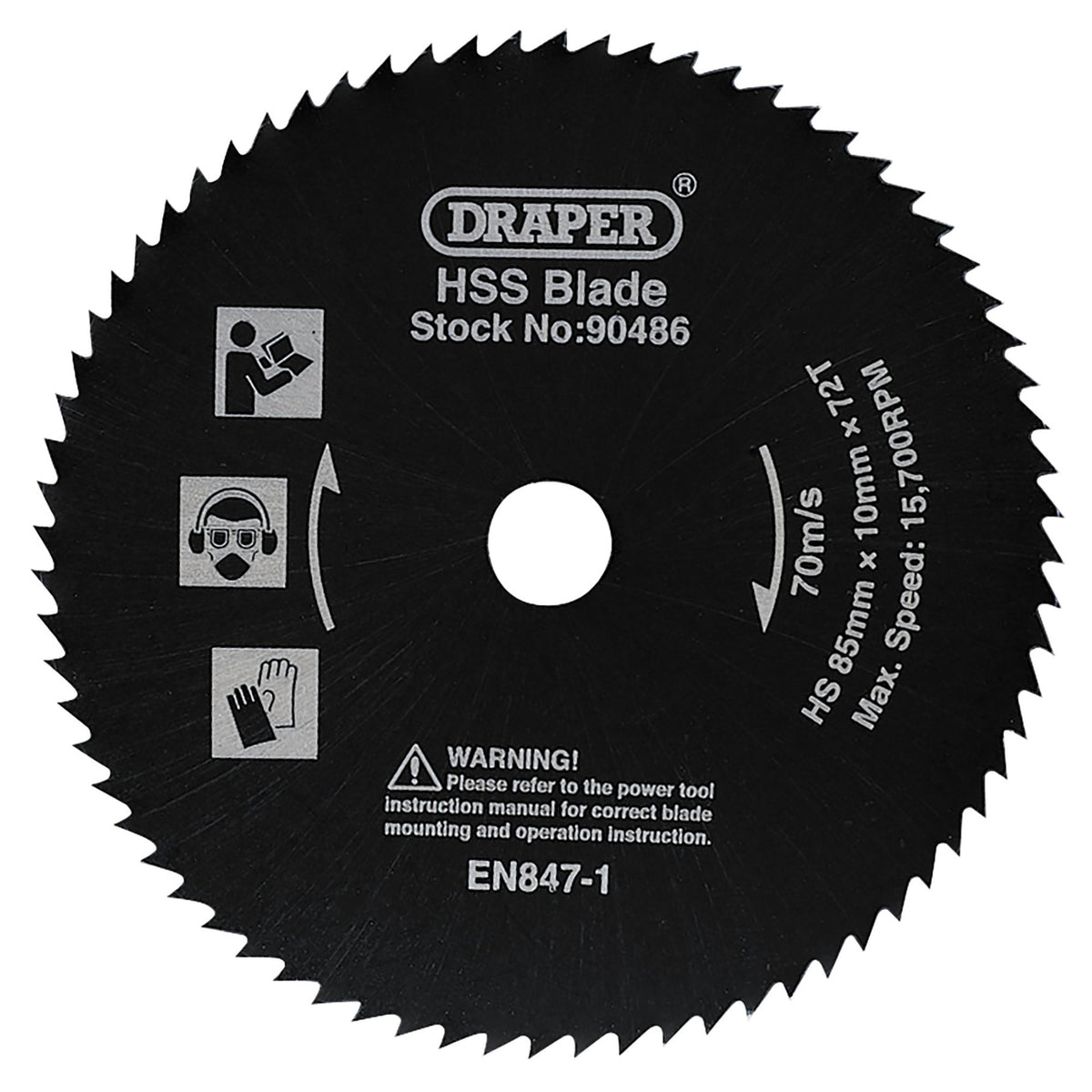 Draper HSS Saw Blade (85mm) Model No. CSB85P/HSS
