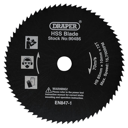 Draper HSS Saw Blade (85mm) Model No. CSB85P/HSS