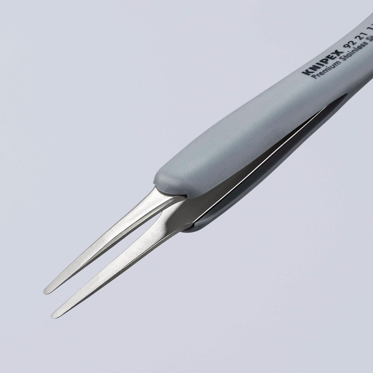 KNIPEX 92 21 11 ESD Precision Tweezers with rubber handles ESD, 123mm : Model No. 92 21 11 ESD