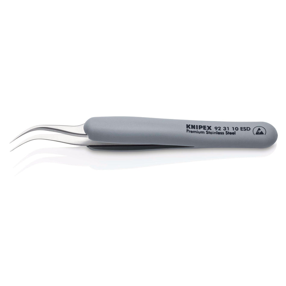 KNIPEX 92 31 10 ESD Precision Tweezers with rubber handles ESD, 122mm : Model No. 92 31 10 ESD