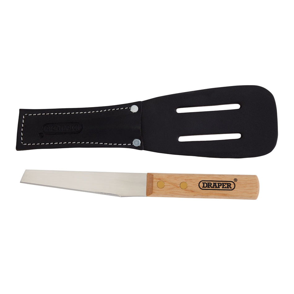 Shoe or Leather Knife with Belt Holster, 115mm : Model No. DTKSLK/LBH