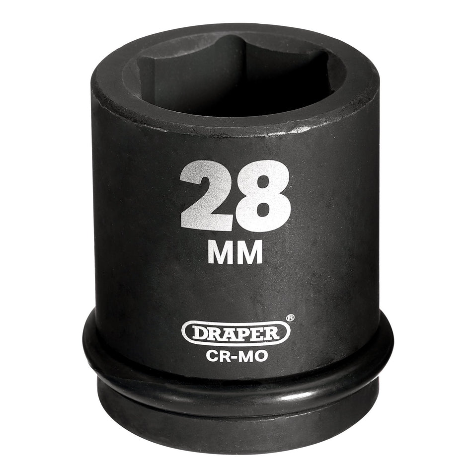 DRAPER Expert 28mm 3/4in. Square Drive Hi-Torq 174; 6 Point Impact Socket: Model No.419-MM