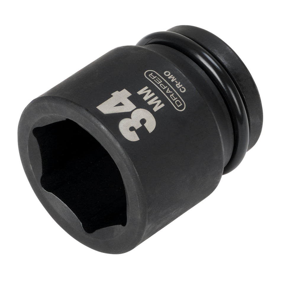 DRAPER Expert 34mm 3/4in. Square Drive Hi-Torq ; 6 Point Impact Socket: Model No.419-MM