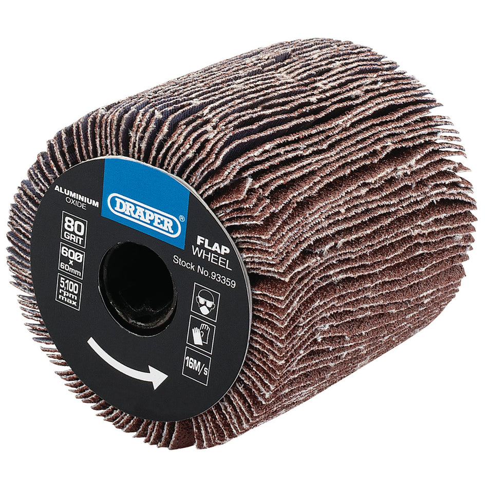 Aluminium Oxide Flap Wheel, 60 x 60mm, 80 Grit: Model No. APT256