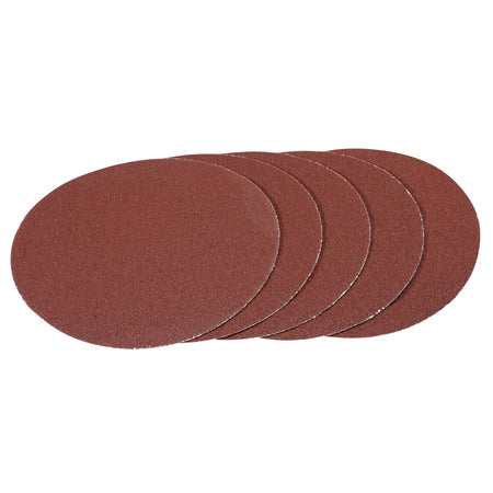 Hook and Loop Aluminium Oxide Sanding Discs, 180mm, 60 Grit (Pack of 5): Model No. APT257