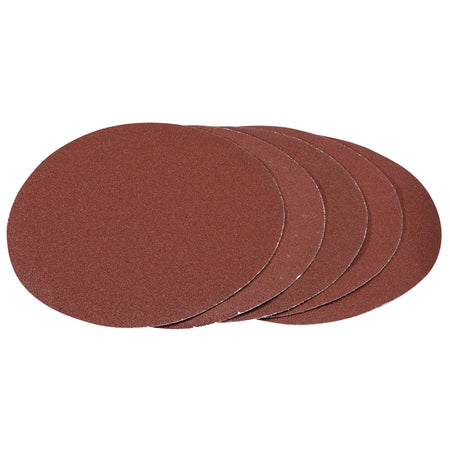 Hook and Loop Aluminium Oxide Sanding Discs, 180mm, 80 Grit (Pack of 5): Model No. APT257