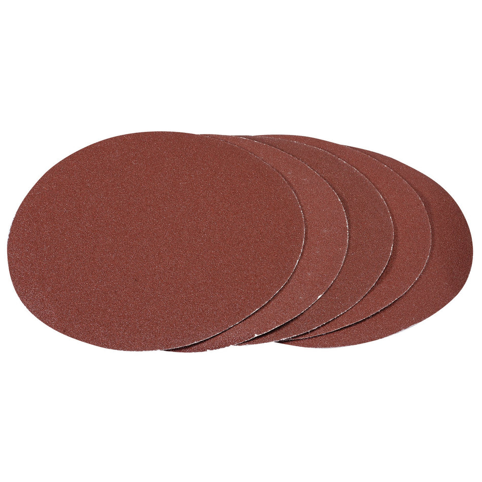 Hook and Loop Aluminium Oxide Sanding Discs, 180mm, 80 Grit (Pack of 5): Model No. APT257