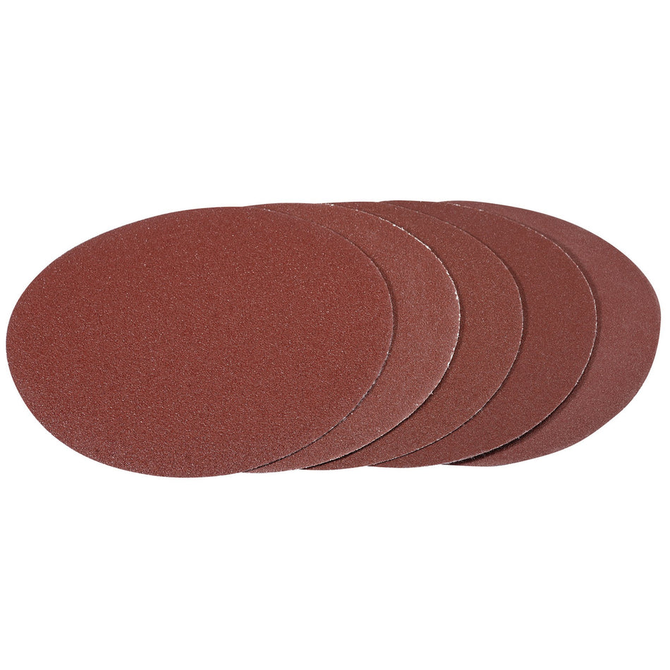 Hook and Loop Aluminium Oxide Sanding Discs, 180mm, Assorted Grit (Pack of 5): Model No. APT257