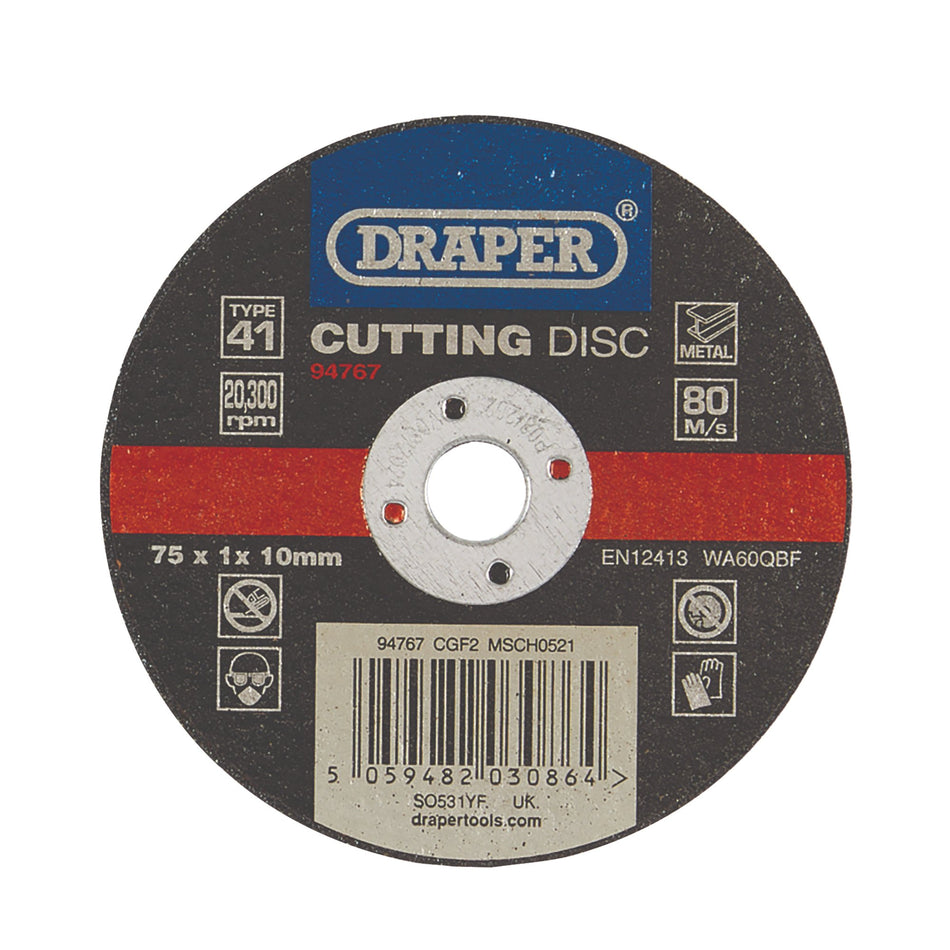 Metal Cutting Disc, 75 x 1 x 10mm : Model No. CGF2