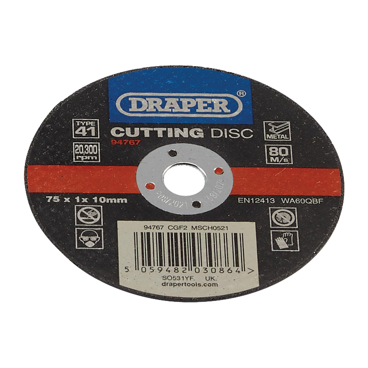 Metal Cutting Disc, 75 x 1 x 10mm : Model No. CGF2