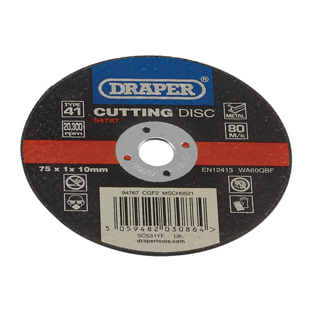 Metal Cutting Disc, 75 x 1 x 10mm : Model No. CGF2