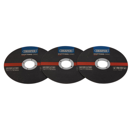 DRAPER Metal Cutting Discs, 115 x 1 x 22.23mm (Pack of 100) Model No. CGF7