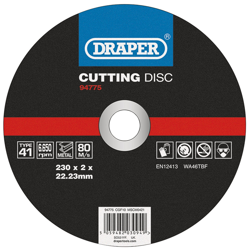 Metal Cutting Disc, 230 x 2 x 22.23mm: Model No. CGF10