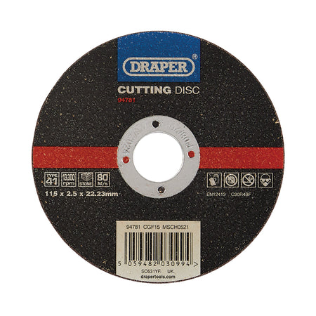 Flat Stone Cutting Disc, 115 x 2.5 x 22.23mm: Model No. CGF15
