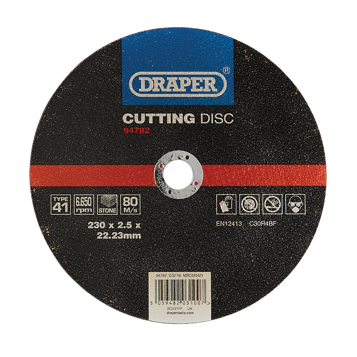 Flat Stone Cutting Disc, 230 x 2.5 x 22.23mm: Model No. CGF16