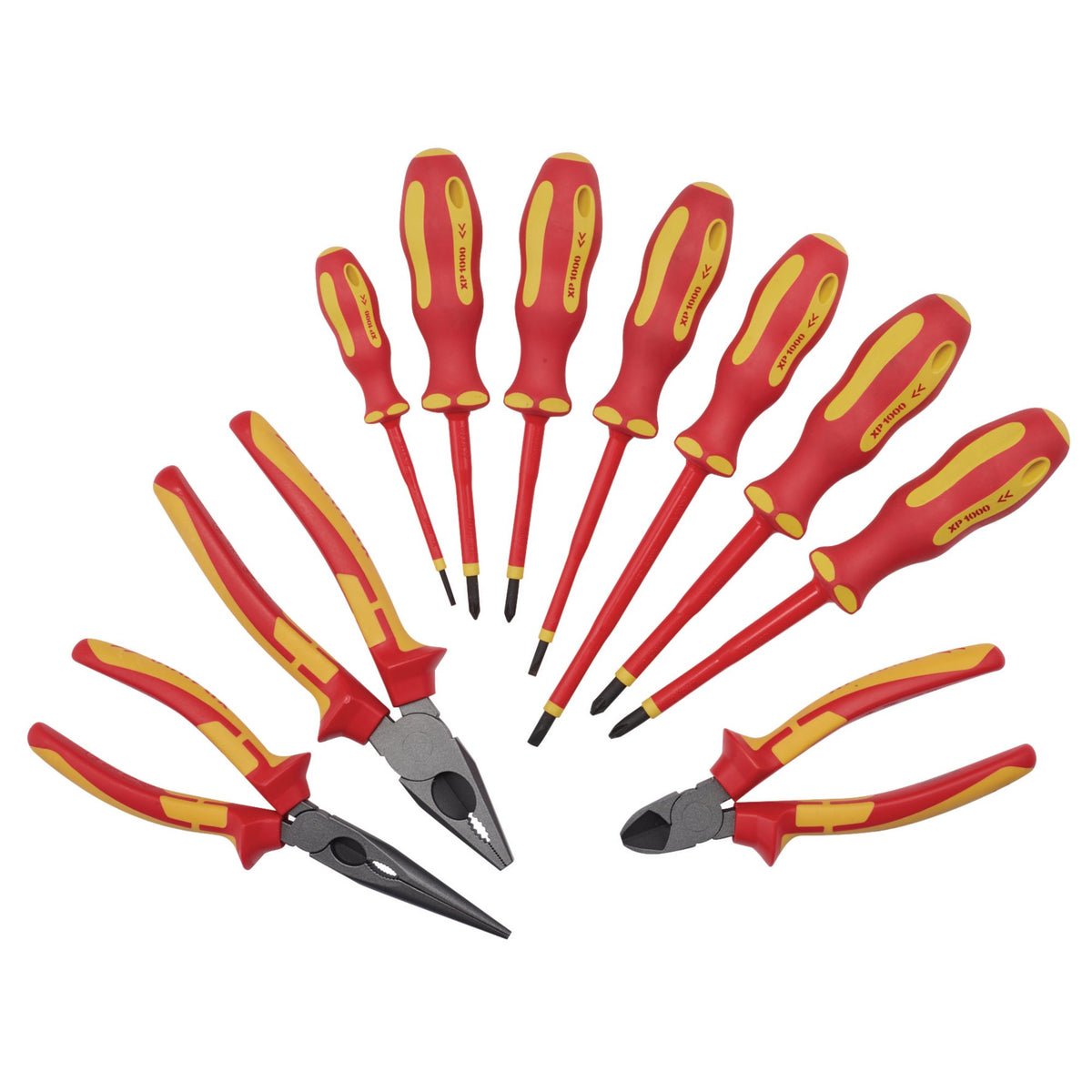 XP1000 VDE Screwdriver and Pliers Set (10 Piece): Model No. XP1000/TK3