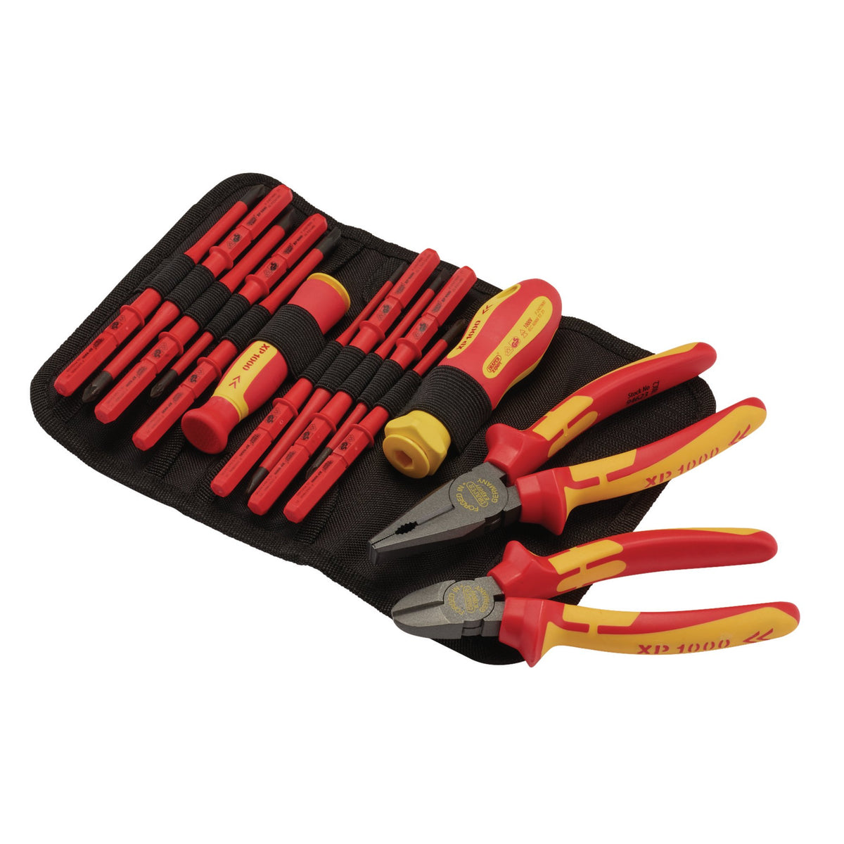 XP1000 VDE Slimline Interchangeable Screwdriver and Pliers Set (14 Piece): Model No. XP1000/TK4