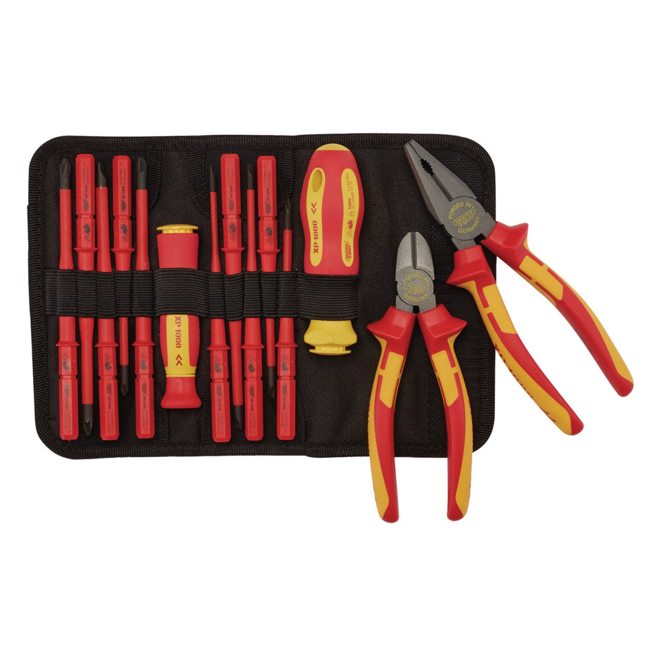 XP1000 VDE Slimline Interchangeable Screwdriver and Pliers Set (14 Piece): Model No. XP1000/TK4