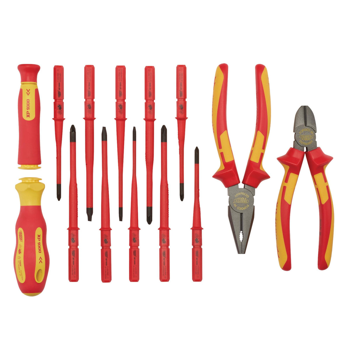 XP1000 VDE Slimline Interchangeable Screwdriver and Pliers Set (14 Piece): Model No. XP1000/TK4