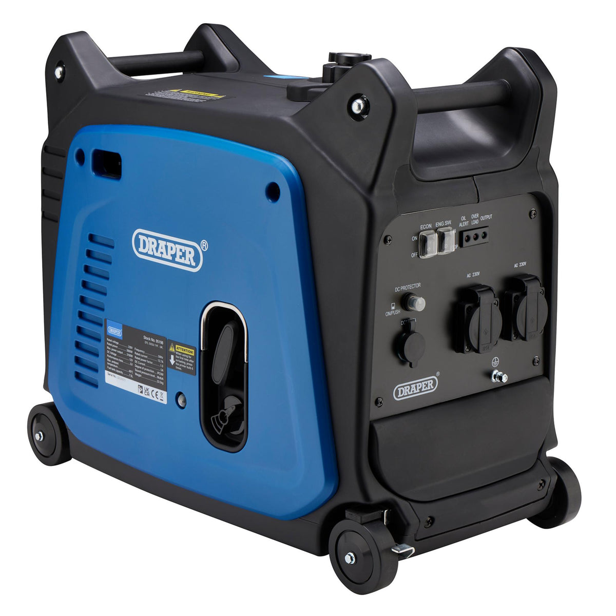 Petrol Inverter Generator, 2800W: Model No. DGI3500DI