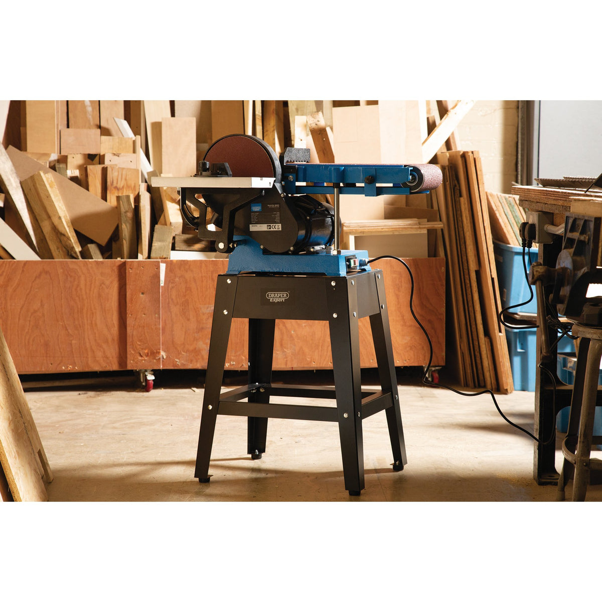 230V Belt and Disc Sander with Tool Stand, 750W: Model No. BDS750E