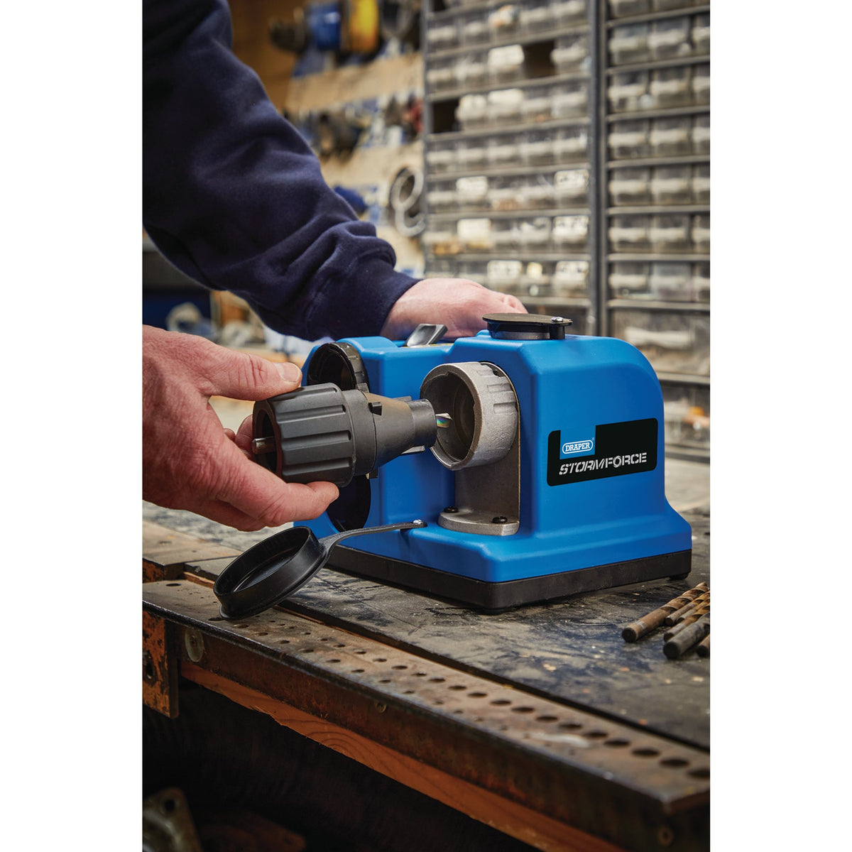 Draper Storm Force &nbsp;230V Drill Bit Sharpener, 80W : Model No. SHP-DB