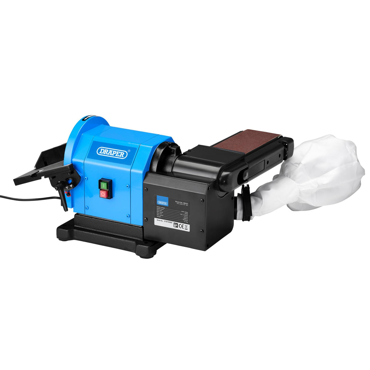 230V Belt, 100mm and Disc Sander, 200mm, 500W: Model No. BDS500D.