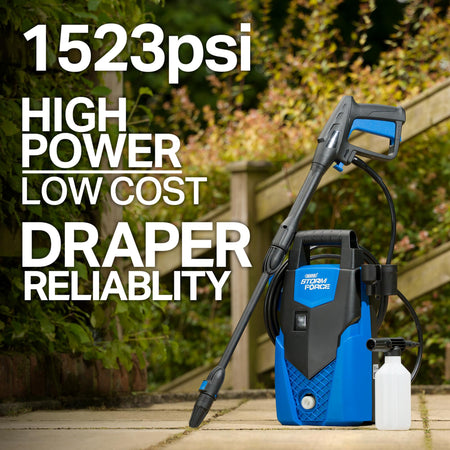 Draper 1400W Pressure Washer (105bar) Model No. PW1400/70SF