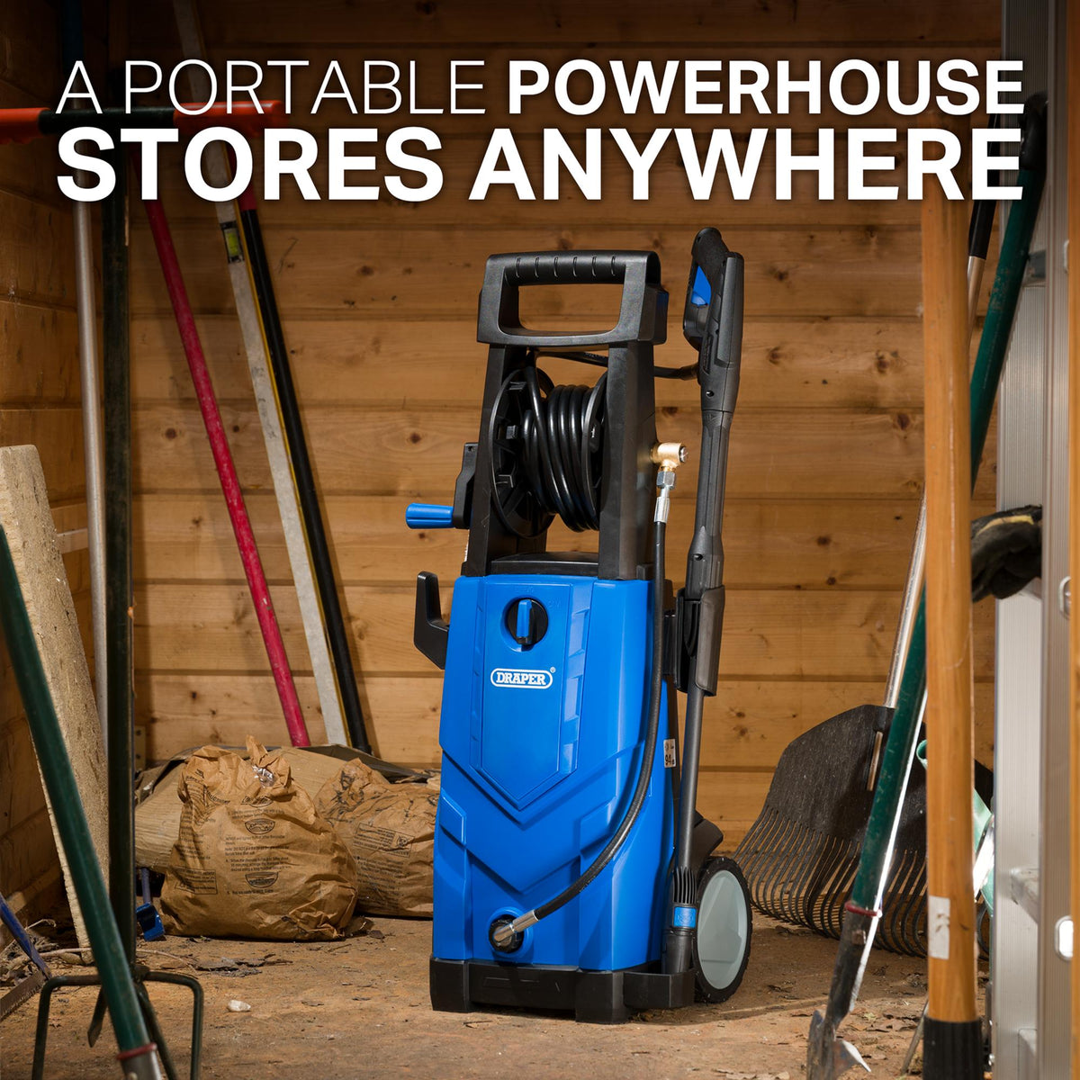 Draper 2200W Pressure Washer (165bar) Model No. PW2200/110D