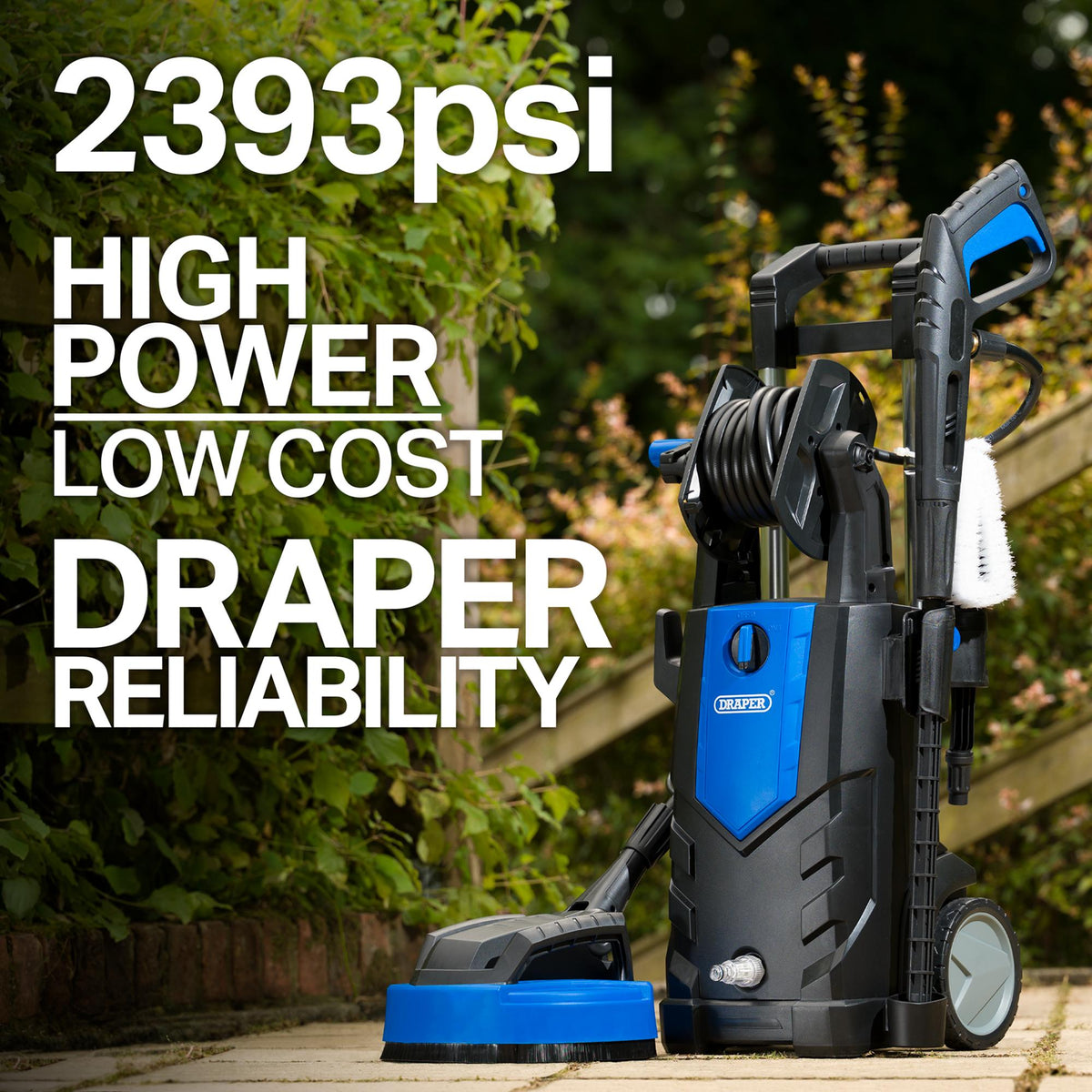 Draper 2100W Pressure Washer (165bar) Model No. PW2100I/110D